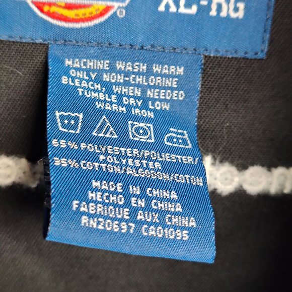 VINTAGE Dickies Jacket Size Large Black Kenwood Audio Tech Deadstock Eisenhower - Picture 12 of 16
